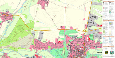 Staatsbetrieb Geobasisinformation und Vermessung Sachsen Großenhain, Großenhain, Stadt (1:10,000 scale) digital map