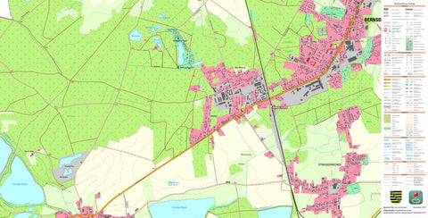 Staatsbetrieb Geobasisinformation und Vermessung Sachsen Großgrabe, Bernsdorf, Stadt (1:10,000 scale) digital map
