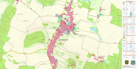 Staatsbetrieb Geobasisinformation und Vermessung Sachsen Großhennersdorf, Herrnhut, Stadt (1:10,000 scale) digital map