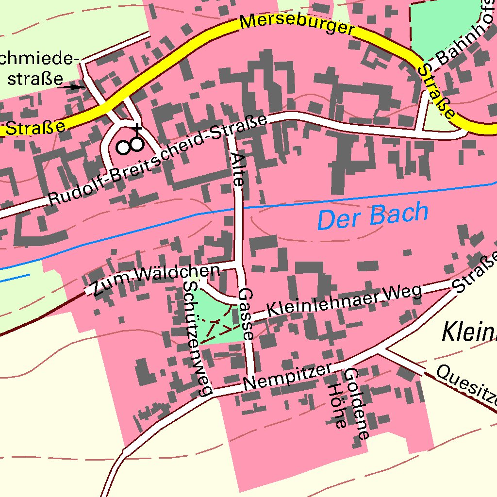 Großlehna, Markranstädt, Stadt (1:10,000 scale) Map by Staatsbetrieb ...