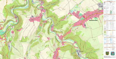 Staatsbetrieb Geobasisinformation und Vermessung Sachsen Großrückerswalde, Großrückerswalde (1:10,000 scale) digital map