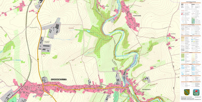 Staatsbetrieb Geobasisinformation und Vermessung Sachsen Großschirma, Großschirma, Stadt (1:10,000 scale) digital map