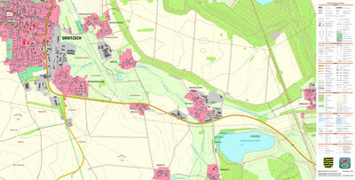Staatsbetrieb Geobasisinformation und Vermessung Sachsen Großstolpen, Groitzsch, Stadt (1:10,000 scale) digital map