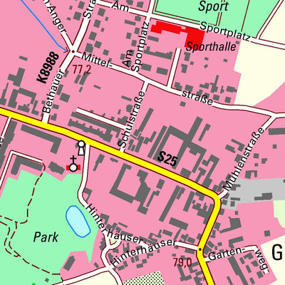 Staatsbetrieb Geobasisinformation und Vermessung Sachsen Großtreben, Beilrode 1 (1:10,000 scale) digital map