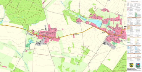 Staatsbetrieb Geobasisinformation und Vermessung Sachsen Großwig, Dreiheide (1:10,000 scale) digital map