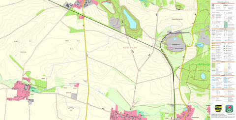 Staatsbetrieb Geobasisinformation und Vermessung Sachsen Großzschepa, Lossatal (1:10,000 scale) digital map