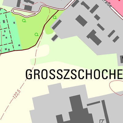 Staatsbetrieb Geobasisinformation und Vermessung Sachsen Großzschocher, Leipzig, Stadt (1:10,000 scale) digital map