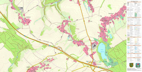Staatsbetrieb Geobasisinformation und Vermessung Sachsen Grumbach, Callenberg (1:10,000 scale) digital map
