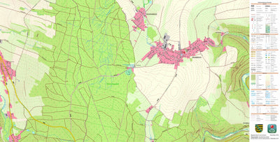Staatsbetrieb Geobasisinformation und Vermessung Sachsen Grumbach, Jöhstadt, Stadt (1:10,000 scale) digital map
