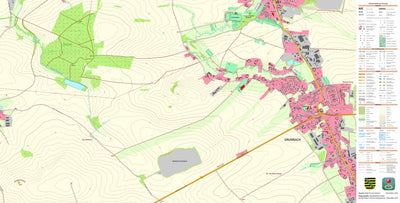 Staatsbetrieb Geobasisinformation und Vermessung Sachsen Grumbach, Wilsdruff, Stadt (1:10,000 scale) digital map