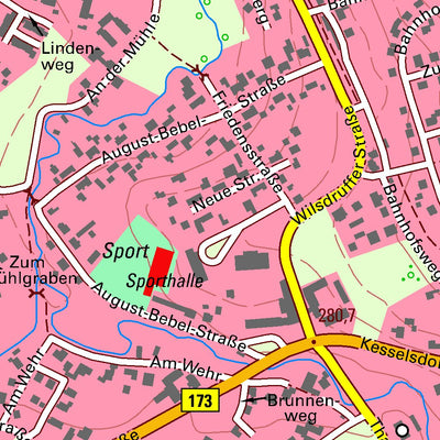 Staatsbetrieb Geobasisinformation und Vermessung Sachsen Grumbach, Wilsdruff, Stadt (1:10,000 scale) digital map
