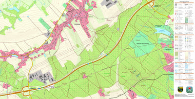 Staatsbetrieb Geobasisinformation und Vermessung Sachsen Grüna, Chemnitz, Stadt (1:10,000 scale) digital map