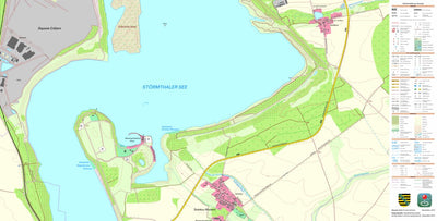 Staatsbetrieb Geobasisinformation und Vermessung Sachsen Gruna, Großpösna (1:10,000 scale) digital map