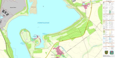 Staatsbetrieb Geobasisinformation und Vermessung Sachsen Gruna, Großpösna (1:10,000 scale) digital map
