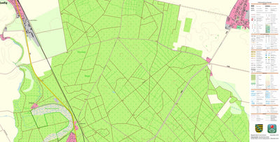Staatsbetrieb Geobasisinformation und Vermessung Sachsen Gruna, Laußig (1:10,000 scale) digital map