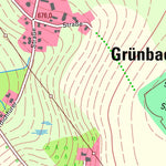 Staatsbetrieb Geobasisinformation und Vermessung Sachsen Grünbach, Grünbach (1:10,000 scale) digital map