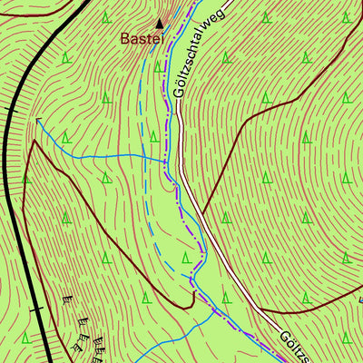Staatsbetrieb Geobasisinformation und Vermessung Sachsen Grünbach, Grünbach (1:10,000 scale) digital map