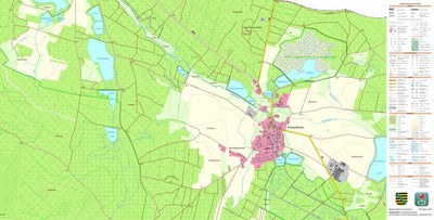 Staatsbetrieb Geobasisinformation und Vermessung Sachsen Grüngräbchen, Schwepnitz (1:10,000 scale) digital map
