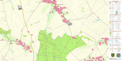 Staatsbetrieb Geobasisinformation und Vermessung Sachsen Grünlichtenberg, Kriebstein (1:10,000 scale) digital map