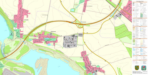 Staatsbetrieb Geobasisinformation und Vermessung Sachsen Güldengossa, Großpösna (1:10,000 scale) digital map