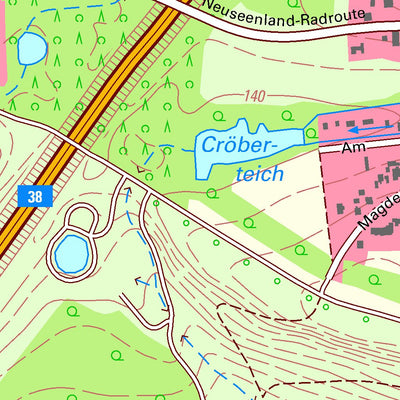 Staatsbetrieb Geobasisinformation und Vermessung Sachsen Güldengossa, Großpösna (1:10,000 scale) digital map