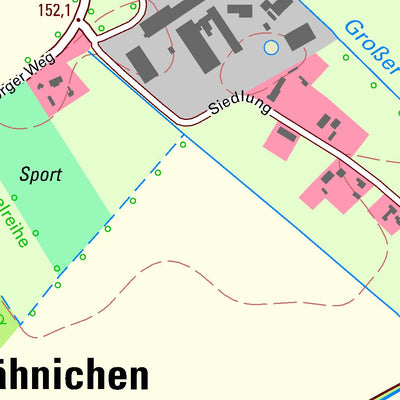 Staatsbetrieb Geobasisinformation und Vermessung Sachsen Hähnichen, Hähnichen (1:10,000 scale) digital map