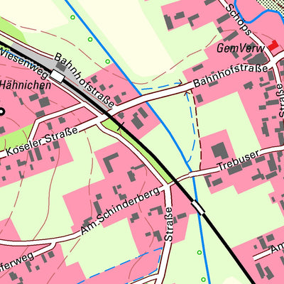 Staatsbetrieb Geobasisinformation und Vermessung Sachsen Hähnichen, Hähnichen (1:10,000 scale) digital map
