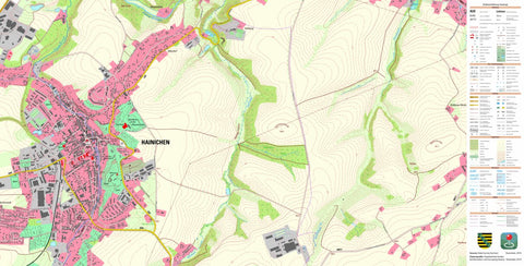 Staatsbetrieb Geobasisinformation und Vermessung Sachsen Hainichen, Hainichen, Stadt (1:10,000 scale) digital map