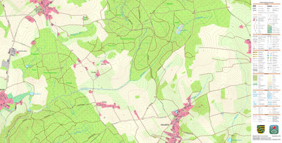 Staatsbetrieb Geobasisinformation und Vermessung Sachsen Hallbach, Olbernhau, Stadt (1:10,000 scale) digital map