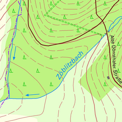 Staatsbetrieb Geobasisinformation und Vermessung Sachsen Hallbach, Olbernhau, Stadt (1:10,000 scale) digital map