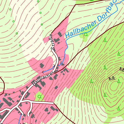 Staatsbetrieb Geobasisinformation und Vermessung Sachsen Hallbach, Olbernhau, Stadt (1:10,000 scale) digital map