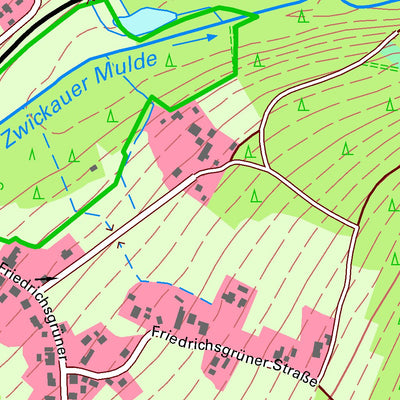 Staatsbetrieb Geobasisinformation und Vermessung Sachsen Hammerbrücke, Muldenhammer (1:10,000 scale) digital map