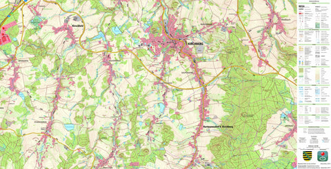 Staatsbetrieb Geobasisinformation und Vermessung Sachsen Hartmannsdorf b. Kirchberg, Hartmannsdorf b. Kirchberg (1:25,000 scale) digital map