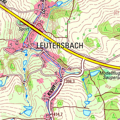 Staatsbetrieb Geobasisinformation und Vermessung Sachsen Hartmannsdorf b. Kirchberg, Hartmannsdorf b. Kirchberg (1:25,000 scale) digital map