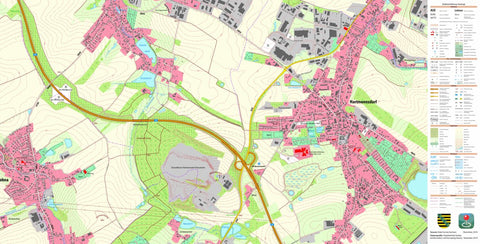 Staatsbetrieb Geobasisinformation und Vermessung Sachsen Hartmannsdorf, Hartmannsdorf (1:10,000 scale) digital map