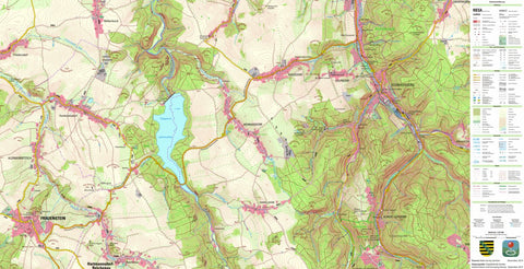 Staatsbetrieb Geobasisinformation und Vermessung Sachsen Hartmannsdorf, Hartmannsdorf-Reichenau (1:25,000 scale) digital map