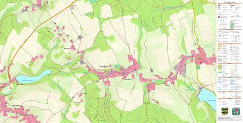 Staatsbetrieb Geobasisinformation und Vermessung Sachsen Haselbach, Olbernhau, Stadt (1:10,000 scale) digital map