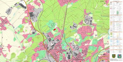 Staatsbetrieb Geobasisinformation und Vermessung Sachsen Haselbrunn, Plauen, Stadt (1:10,000 scale) digital map