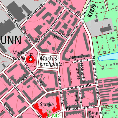 Staatsbetrieb Geobasisinformation und Vermessung Sachsen Haselbrunn, Plauen, Stadt (1:10,000 scale) digital map