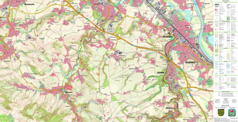 Staatsbetrieb Geobasisinformation und Vermessung Sachsen Heidenau, Stadt, Heidenau, Stadt (1:25,000 scale) digital map