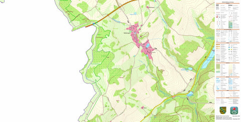 Staatsbetrieb Geobasisinformation und Vermessung Sachsen Heinersgrün, Weischlitz (1:10,000 scale) digital map