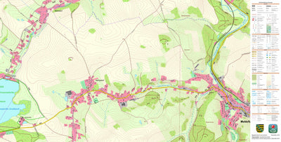 Staatsbetrieb Geobasisinformation und Vermessung Sachsen Helbigsdorf, Mulda/Sa. (1:10,000 scale) digital map