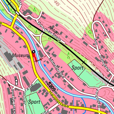 Staatsbetrieb Geobasisinformation und Vermessung Sachsen Helbigsdorf, Mulda/Sa. (1:10,000 scale) digital map