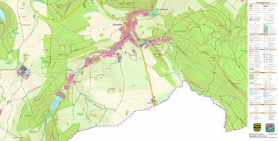 Staatsbetrieb Geobasisinformation und Vermessung Sachsen Hellendorf, Bad Gottleuba-Berggießhübel, Stadt (1:10,000 scale) digital map