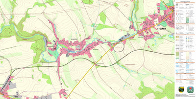 Staatsbetrieb Geobasisinformation und Vermessung Sachsen Helmsdorf, Stolpen, Stadt (1:10,000 scale) digital map