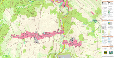 Staatsbetrieb Geobasisinformation und Vermessung Sachsen Hermannsdorf, Elterlein, Stadt (1:10,000 scale) digital map