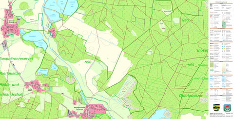 Staatsbetrieb Geobasisinformation und Vermessung Sachsen Hermsdorf/Spree, Lohsa (1:10,000 scale) digital map