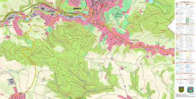 Staatsbetrieb Geobasisinformation und Vermessung Sachsen Hertigswalde, Sebnitz, Stadt (1:10,000 scale) digital map