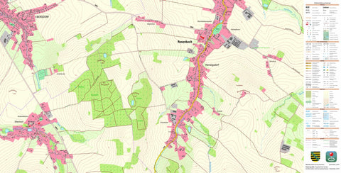 Staatsbetrieb Geobasisinformation und Vermessung Sachsen Herwigsdorf, Rosenbach (1:10,000 scale) digital map