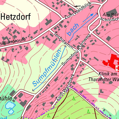 Staatsbetrieb Geobasisinformation und Vermessung Sachsen Hetzdorf, Halsbrücke (1:10,000 scale) digital map